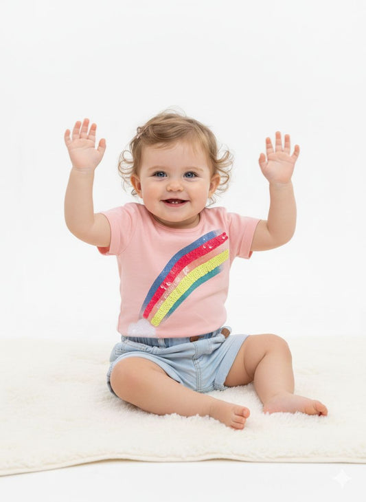 REMERA ARCOIRIS ROSA ALAKAZOO