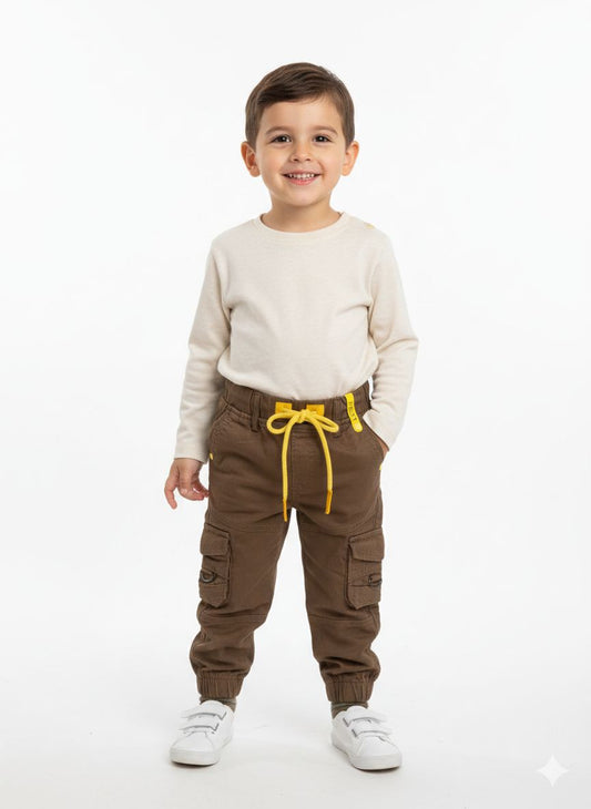 PANTALON CAPER MARRON