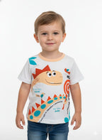 Remera Dino Brilla en la Oscuridad - Blanco