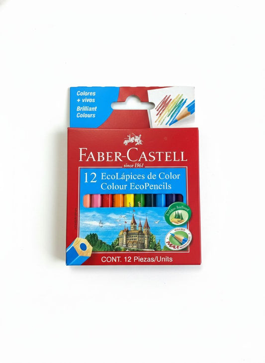 Lapices color faber cortos x12