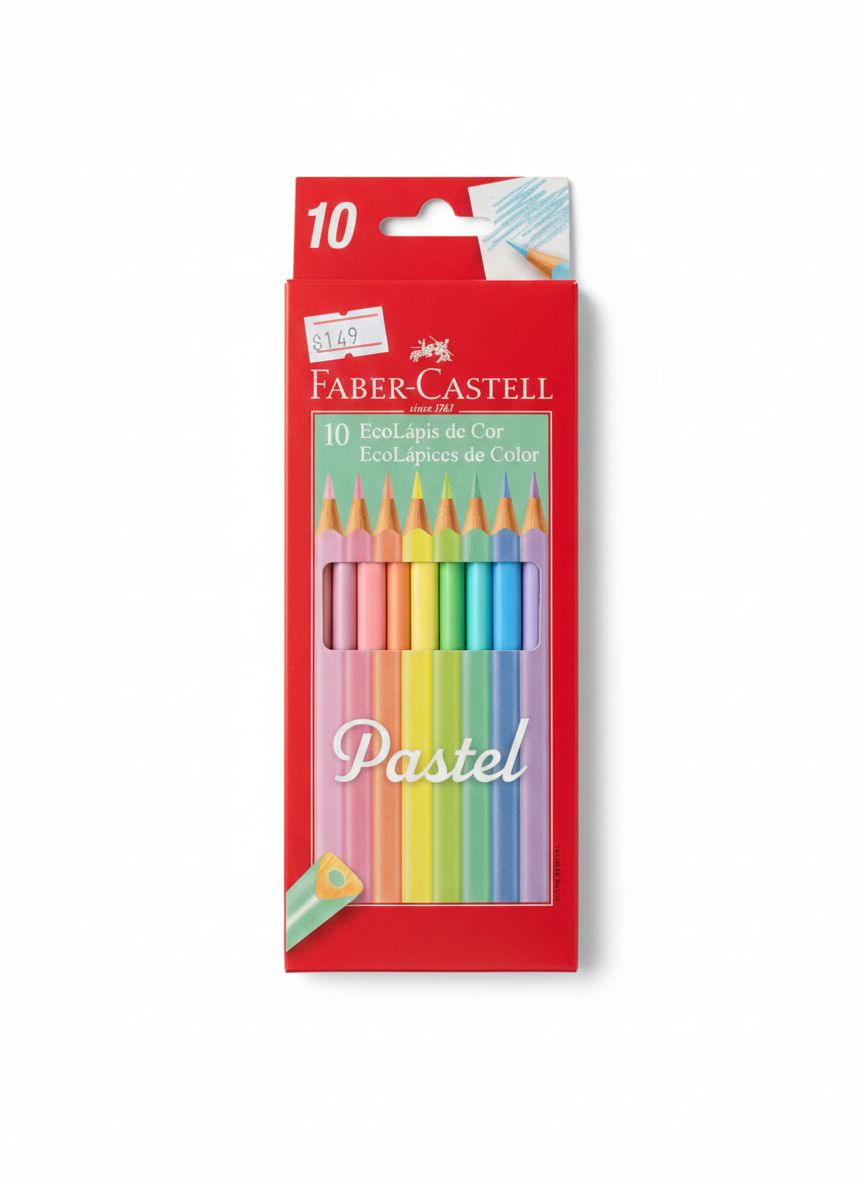 Eco lapices de color "FABER-CASTELL" set de 10 colores Pasteles