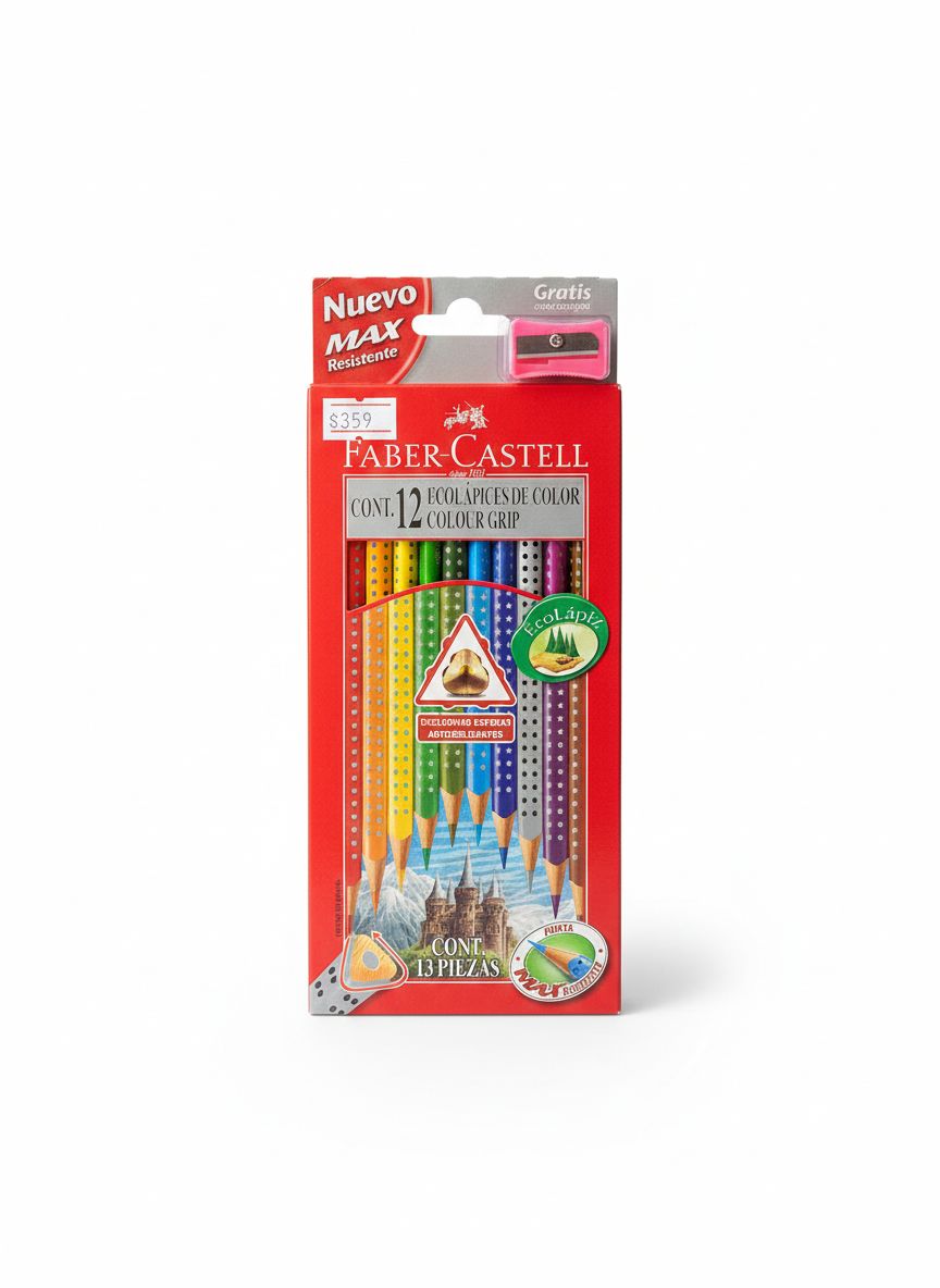 Lapices De Colores Faber Max Grip X12