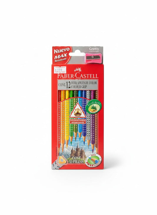 Lapices De Colores Faber Max Grip X12