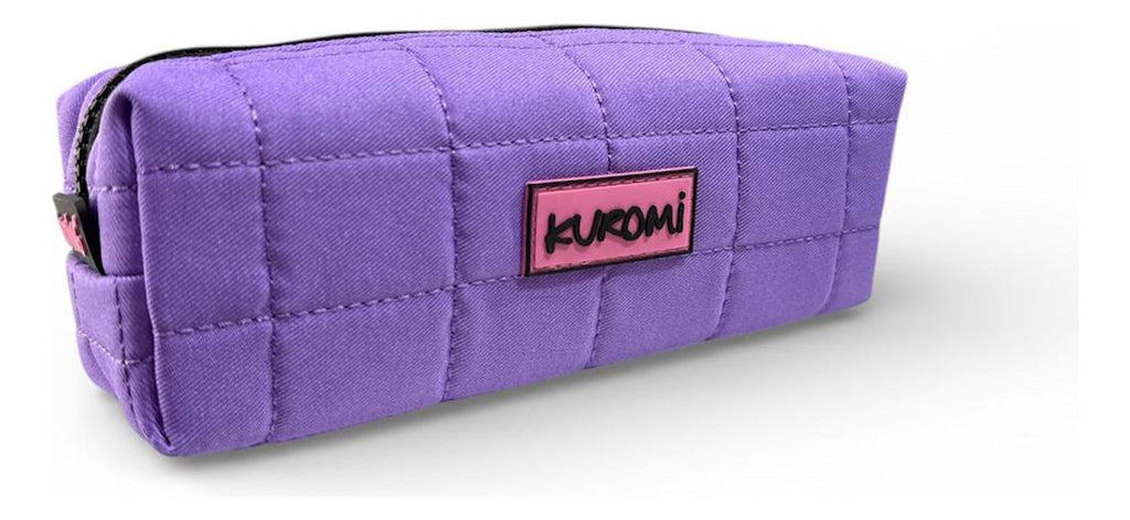 Cartuchera Escolar Kuromi Sanrio Violeta Acolchada Diseño Original Con Cierre Mooving