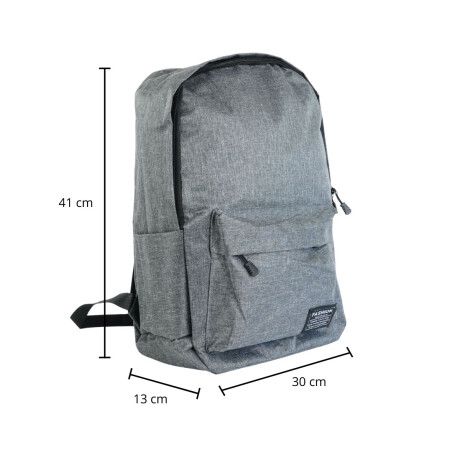 Mochila Lona Gris