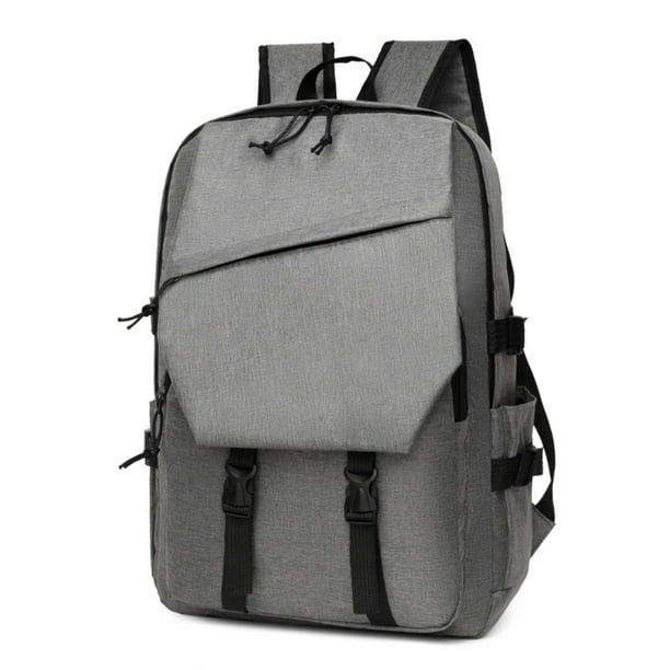 Mochila de computadora portátil de gran capacidad gris