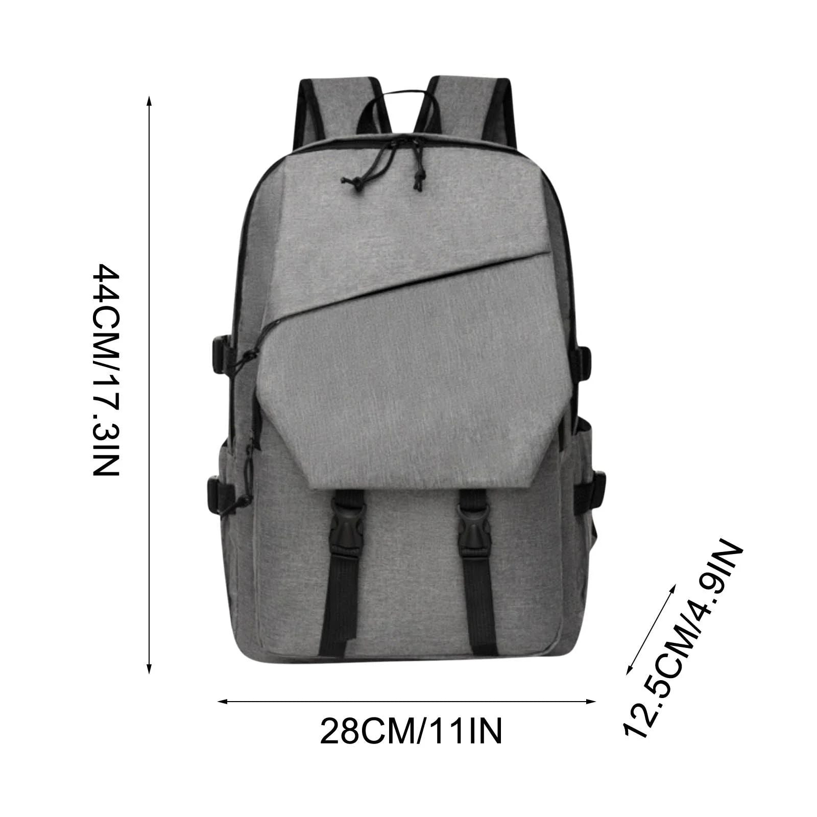 Mochila de computadora portátil de gran capacidad gris