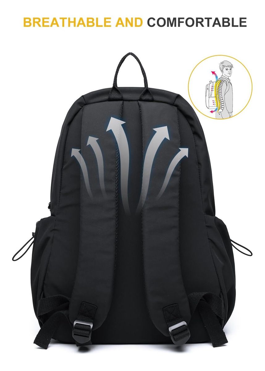 MOCHILA CON CIERRE NEGRA