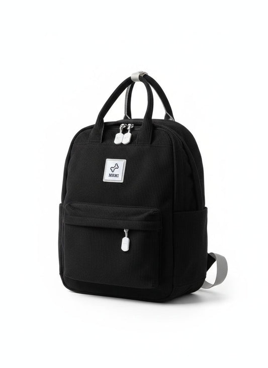 Mochila de pana a rayas