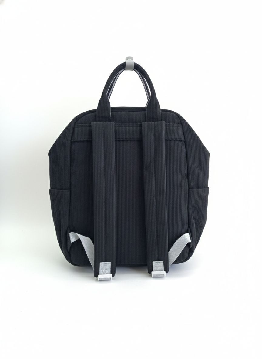 Mochila de pana a rayas