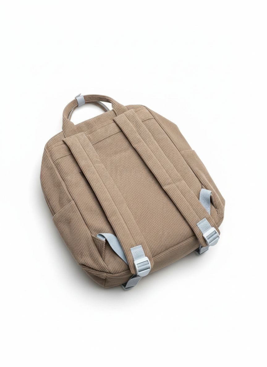 Mochila de pana a rayas