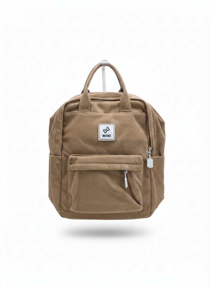 Mochila de pana a rayas