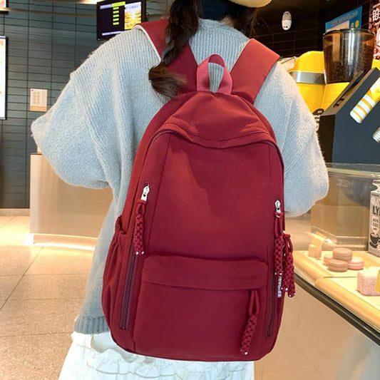 Mochila estilo coreano bordo