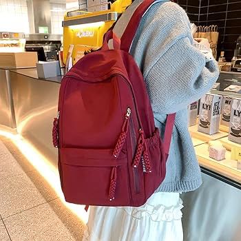 Mochila estilo coreano bordo