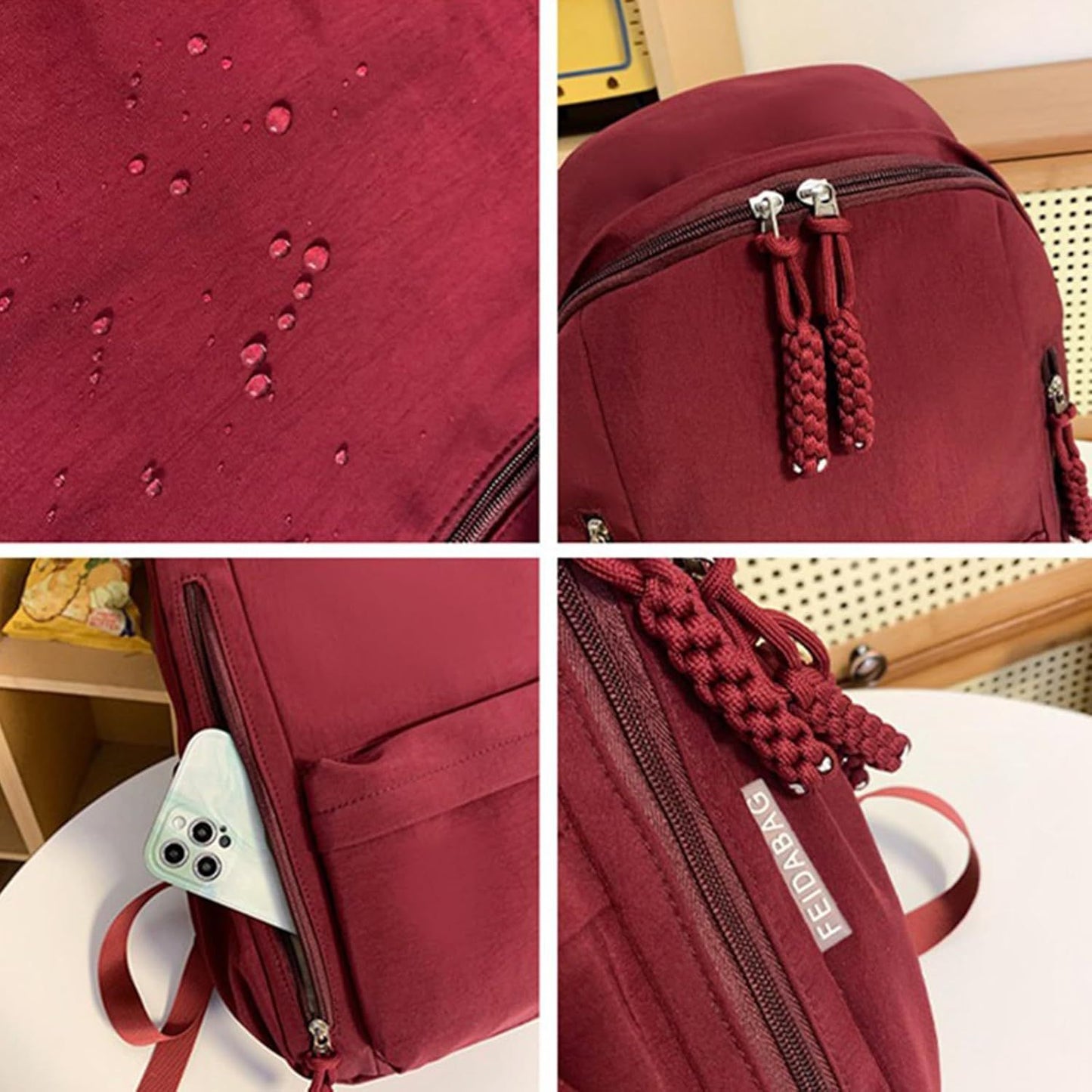Mochila estilo coreano bordo