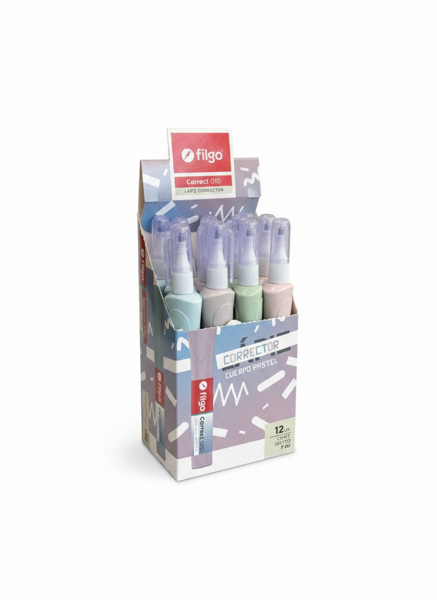LAPIZ CORRECTOR BLANCO FLIGO CUERPO COLOR PASTEL