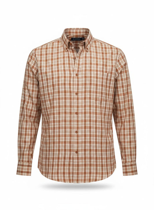 Camisa m/l cuadros y rayas