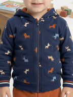 Conjunto Dog - Azul/Marron