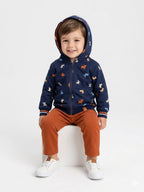 Conjunto Dog - Azul/Marron