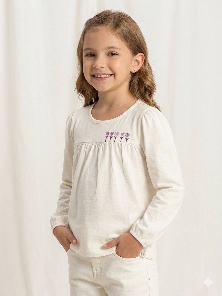 Remera Bordada Niña Elian