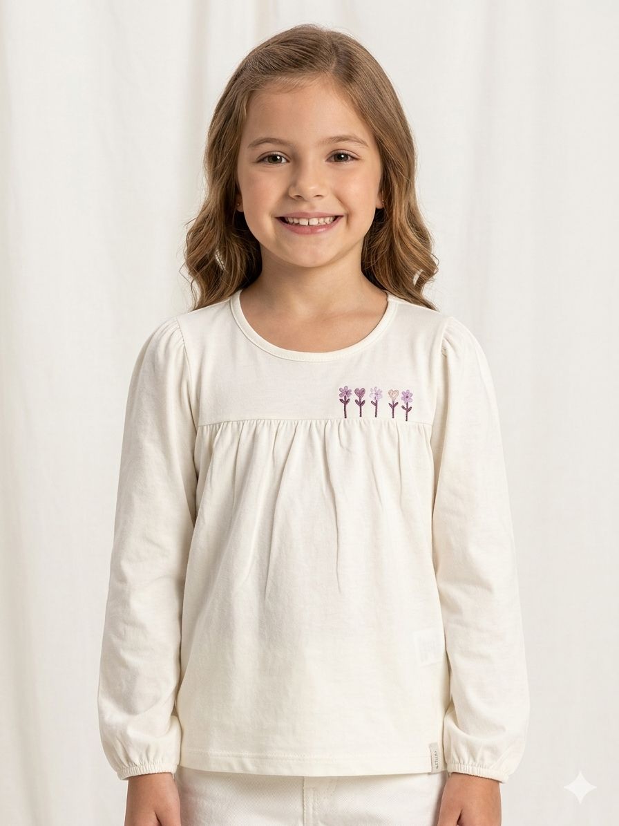 Remera Bordada Niña Elian