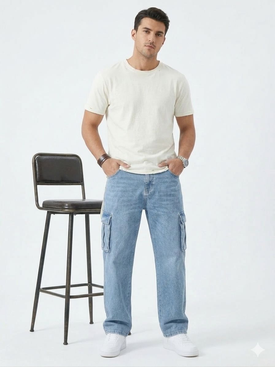 Jean cargo claro