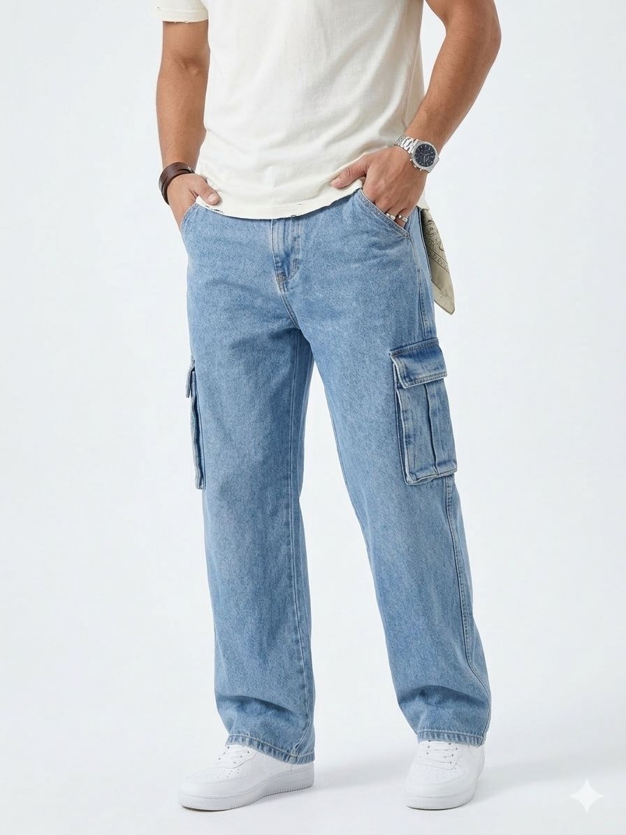 Jean cargo claro