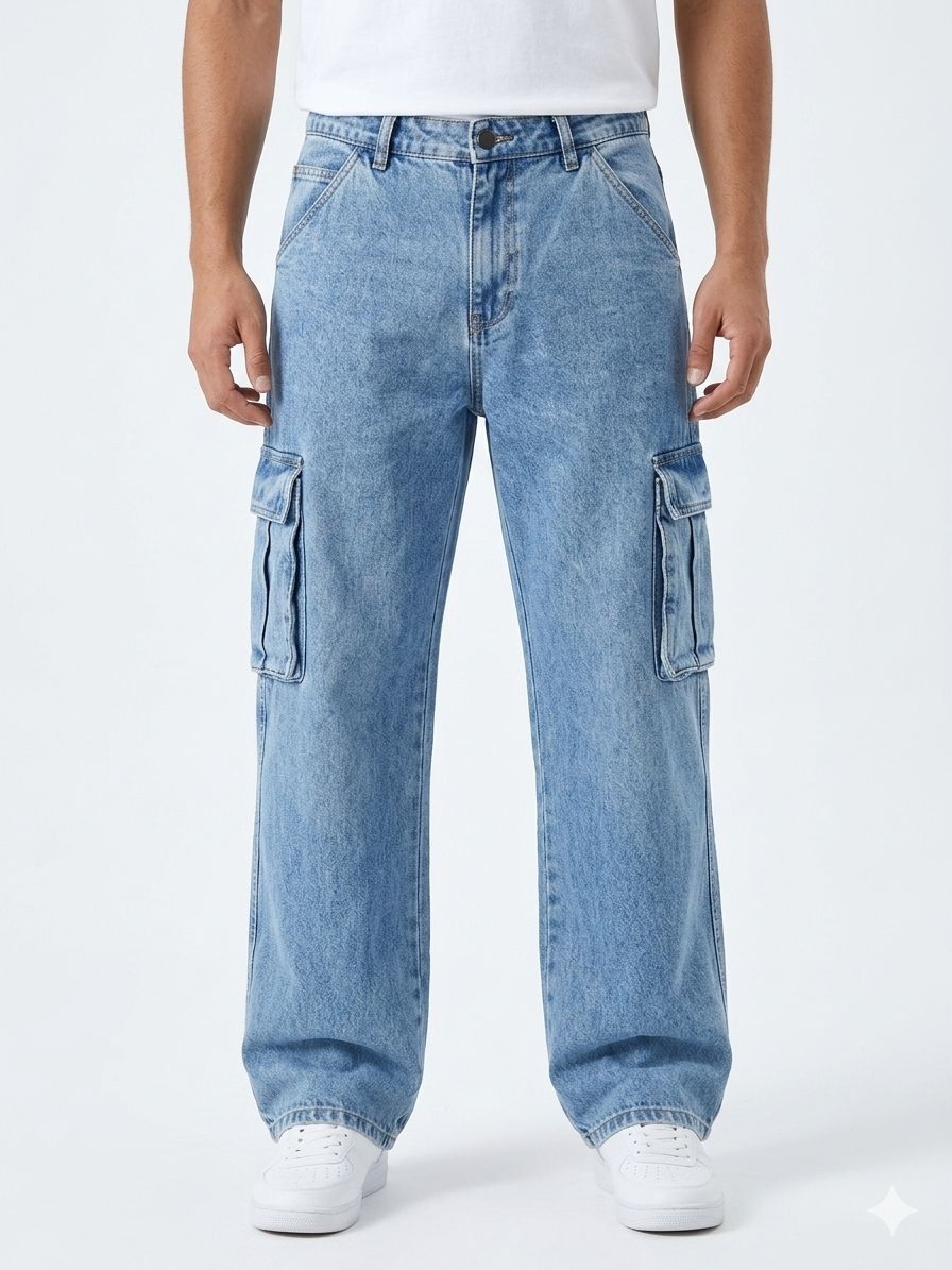 Jean cargo claro