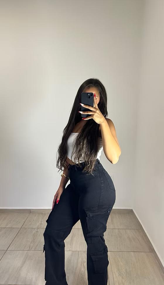 Jean cargo Negro