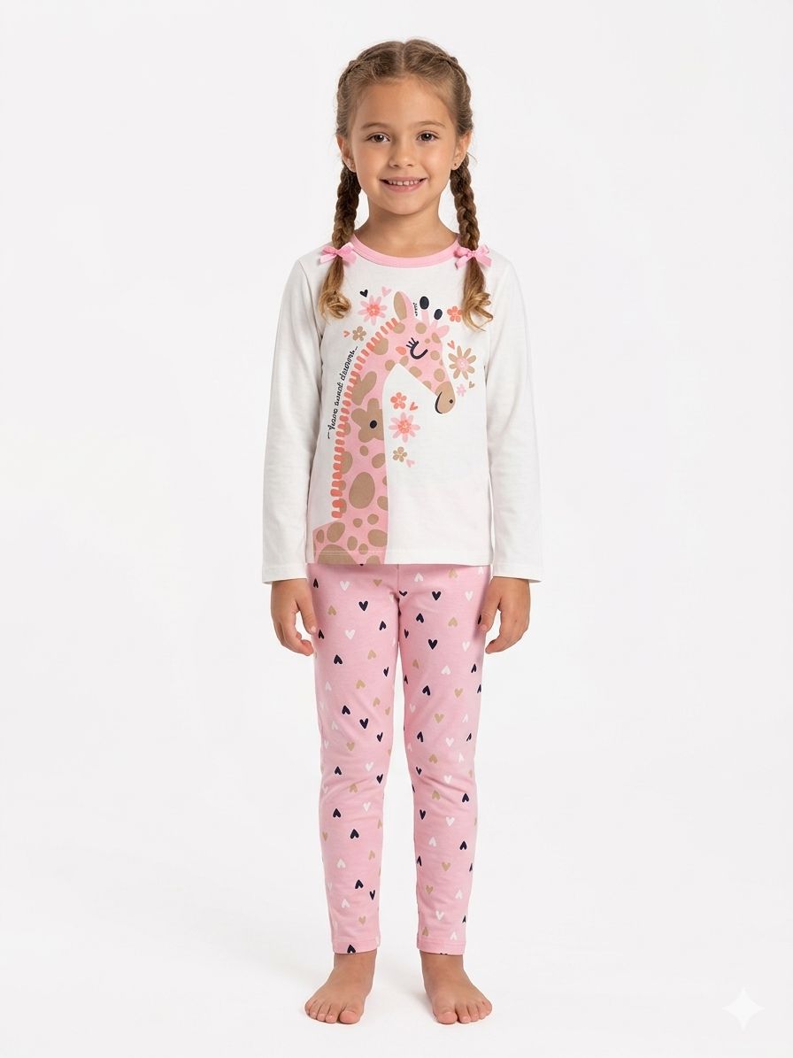 Conjunto Pijama Jirafa brilla en la oscuridad Alakazoo
