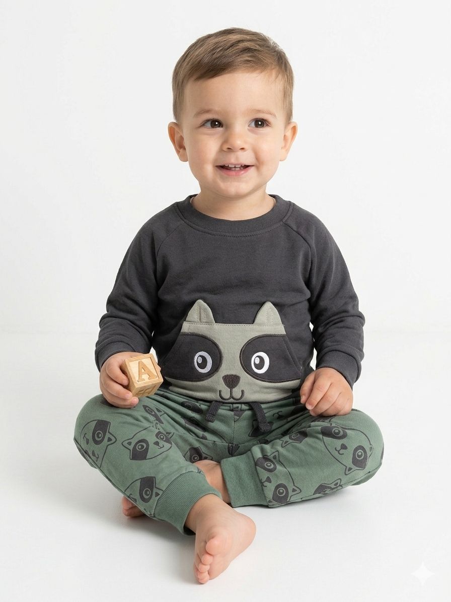 Conjunto baby mapache