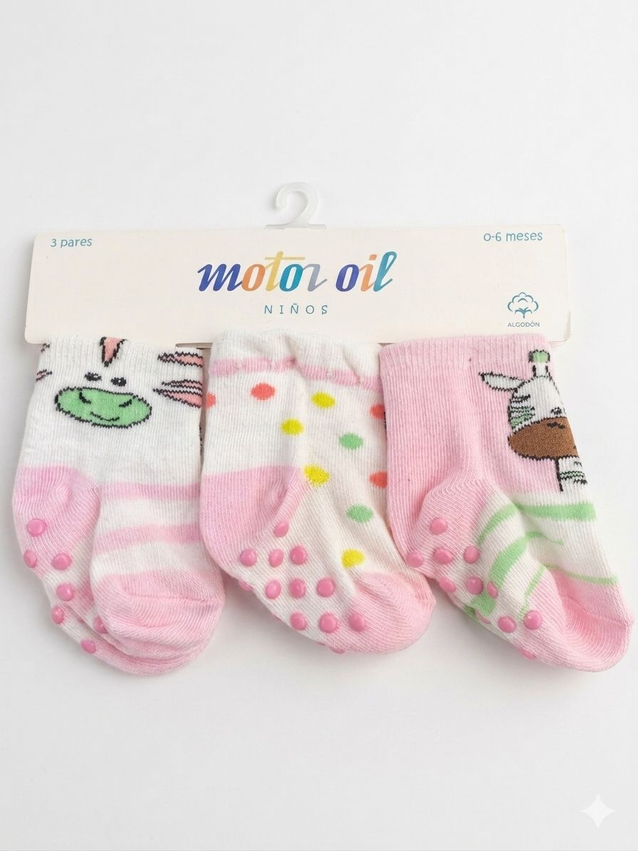 Pack x3 Medias bebe 0-6M