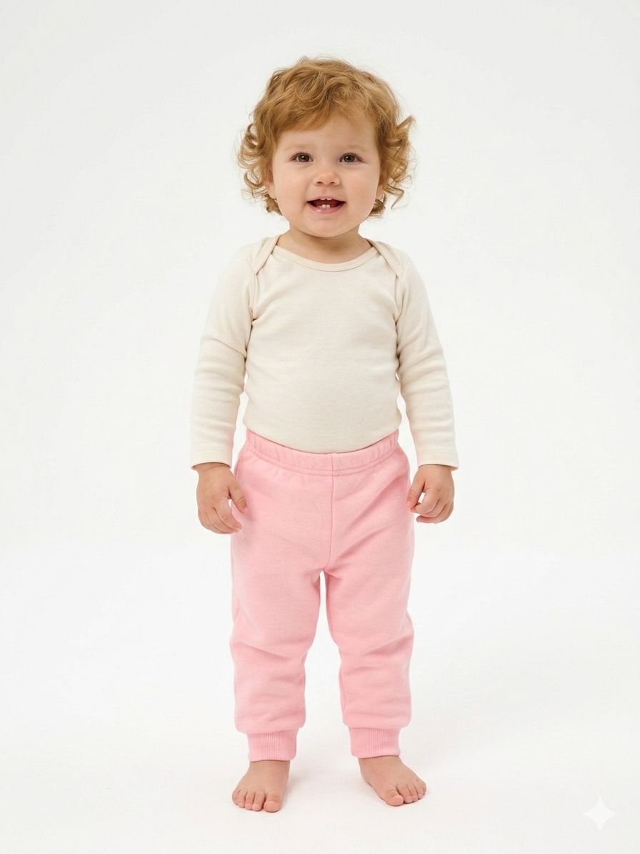 Pantalón Deportivo Con Felpa Rosa