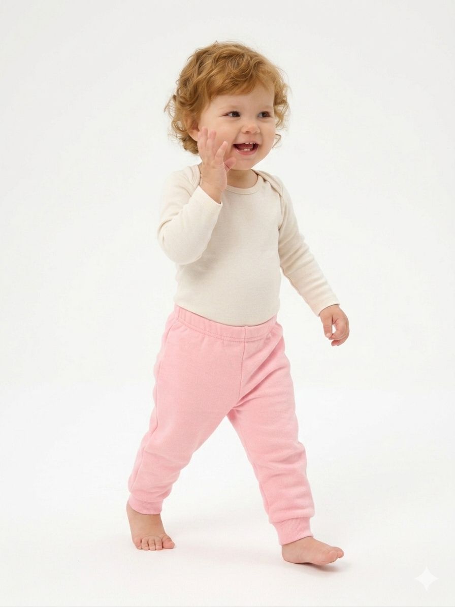 Pantalón Deportivo Con Felpa Rosa