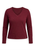 Remera Mujer Escote V Rojo