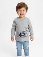 Remera Estampada Gris