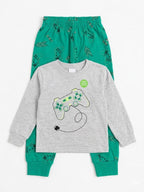 Pijama Play - Gris/Verde