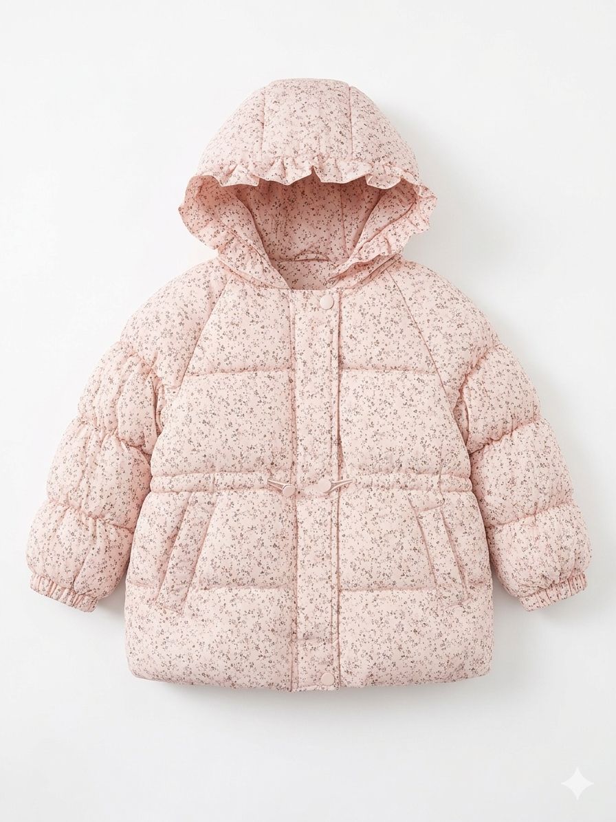 Campera Flores - Rosa