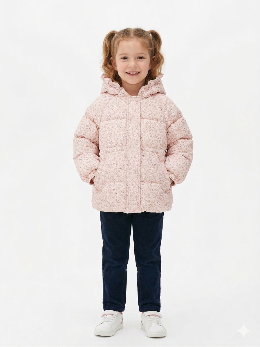 Campera Flores - Rosa