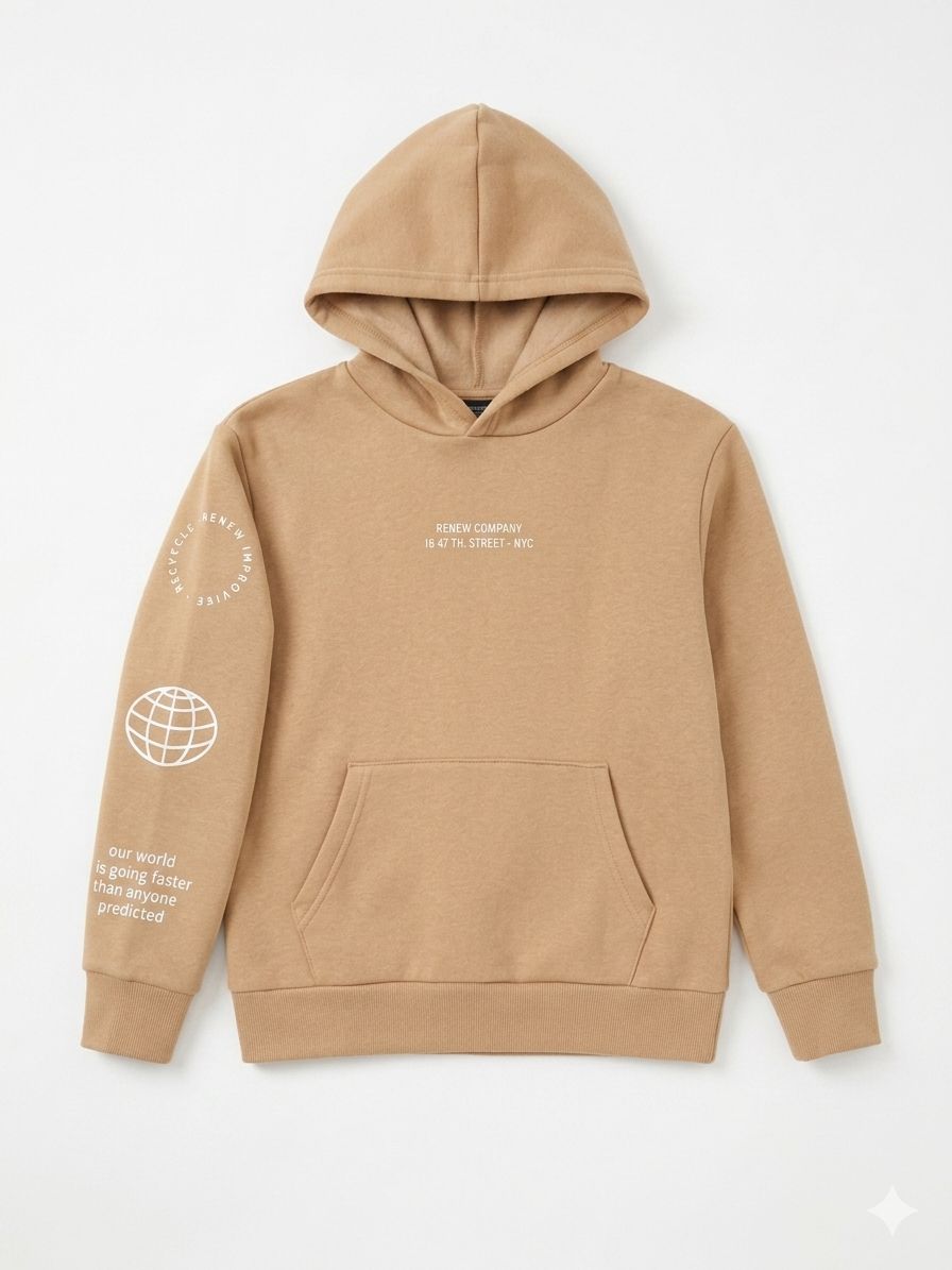 Buzo Canguro Renew Unisex - Beige