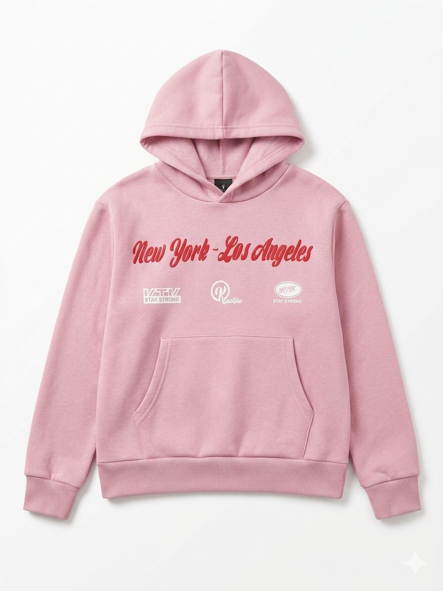 Buzo Canguro Los Ángeles - Rosa