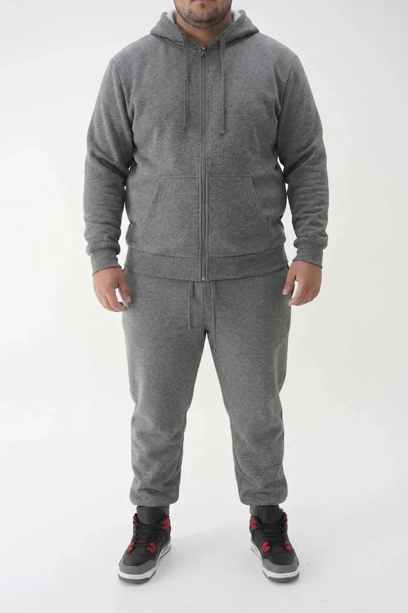 Pantalón Deportivo C/Puño Plus Size - Gris
