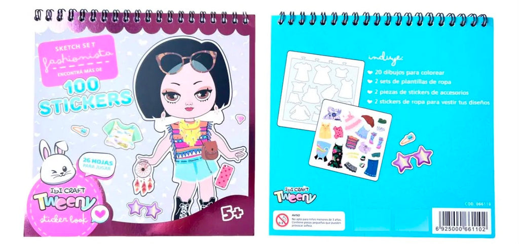 Sticker book ibi craft tweeny sketch set