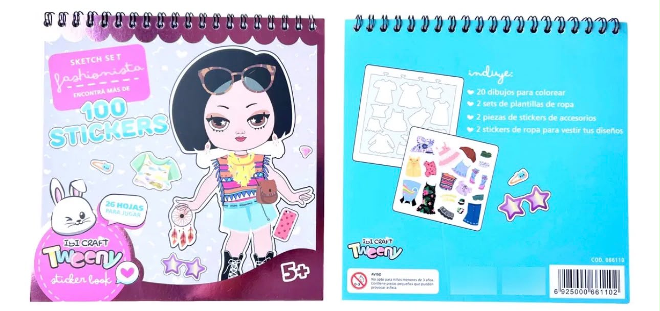 Sticker book ibi craft tweeny sketch set