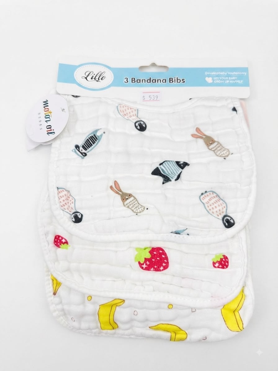 Set 3 Baberos Muselina