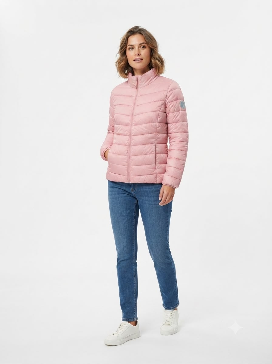 Campera Capitoneada Mujer - Rosado