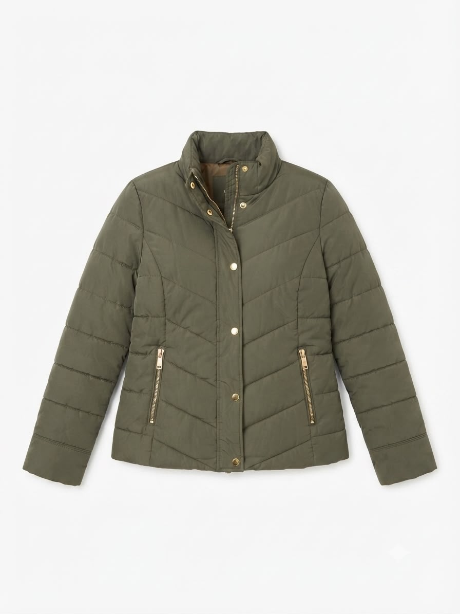 Campera Capitoneada C/Broches - Oliva