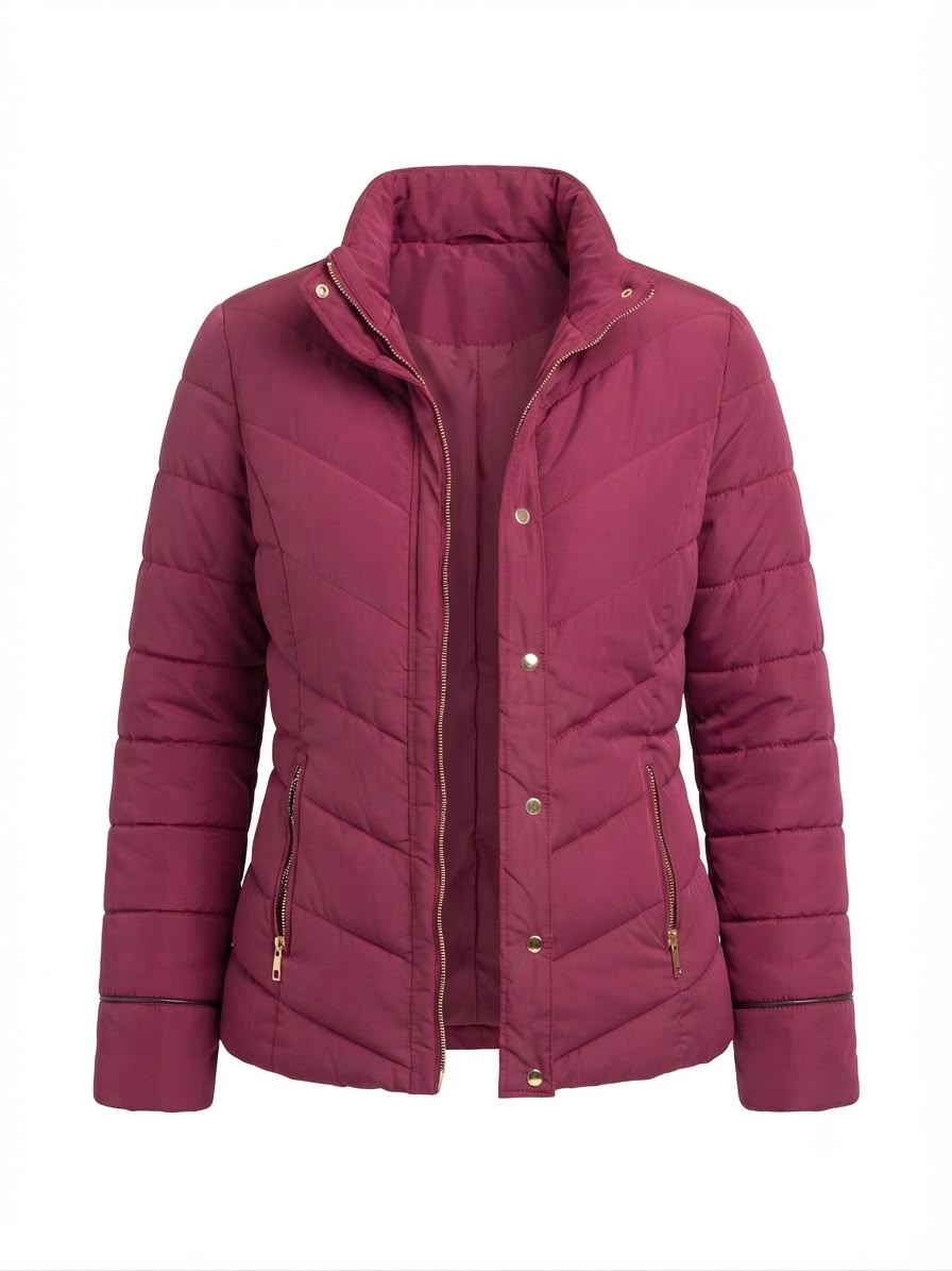 Campera Capitoneada C/Broche - Bordo