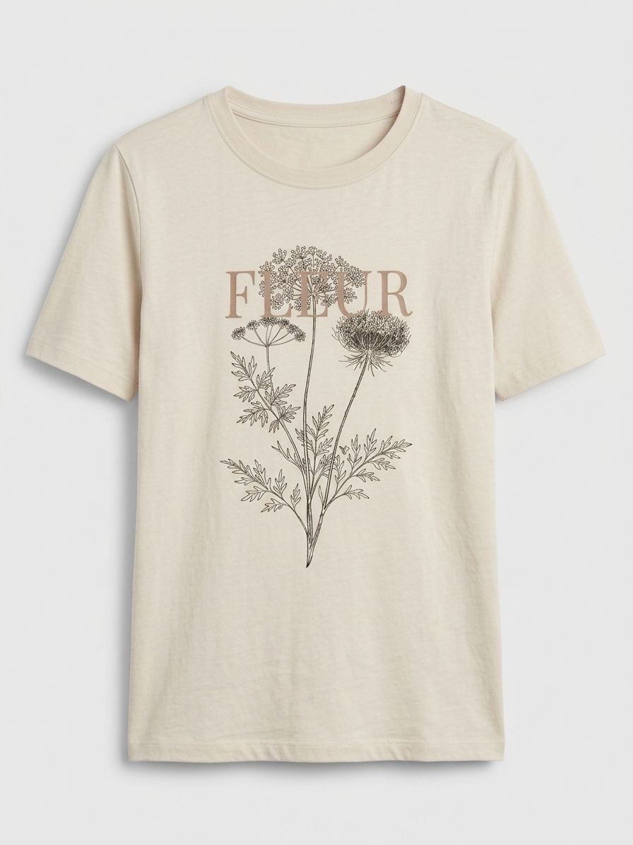 Remera Fleur Marialicia - Beige