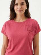 Remera Diseño Flores - Rosa